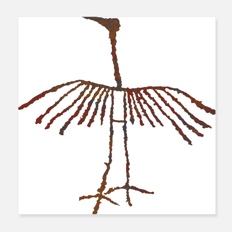 Kranich Poster 20x20 cm