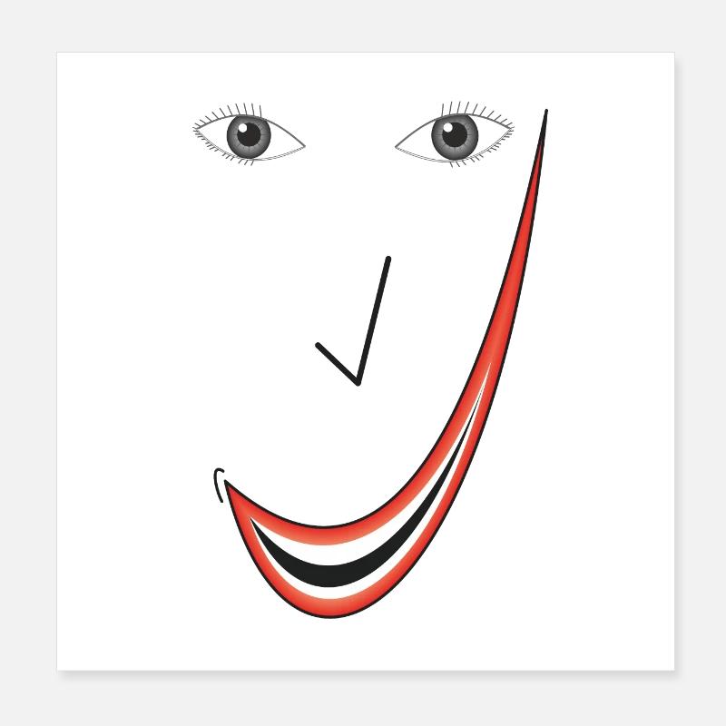 Fine smile B03. Poster 8" x 8" (20x20 cm)