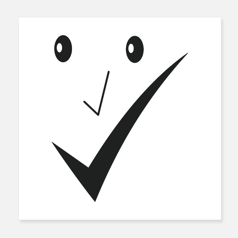 Fine smile - Fine face D01. Poster 8" x 8" (20x20 cm)