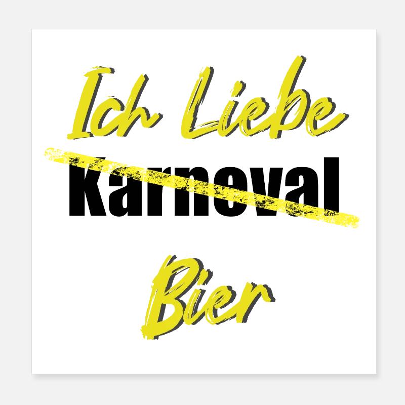 Ich liebe Bier Poster 20x20 cm