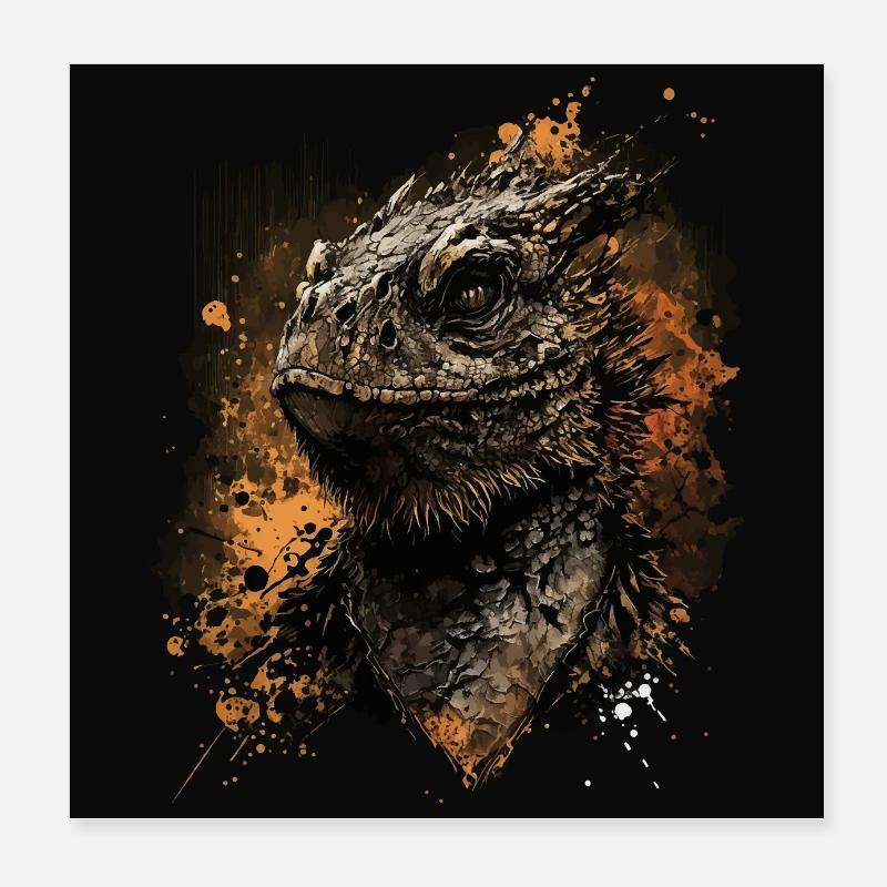 Bartagame Poster 20x20 cm