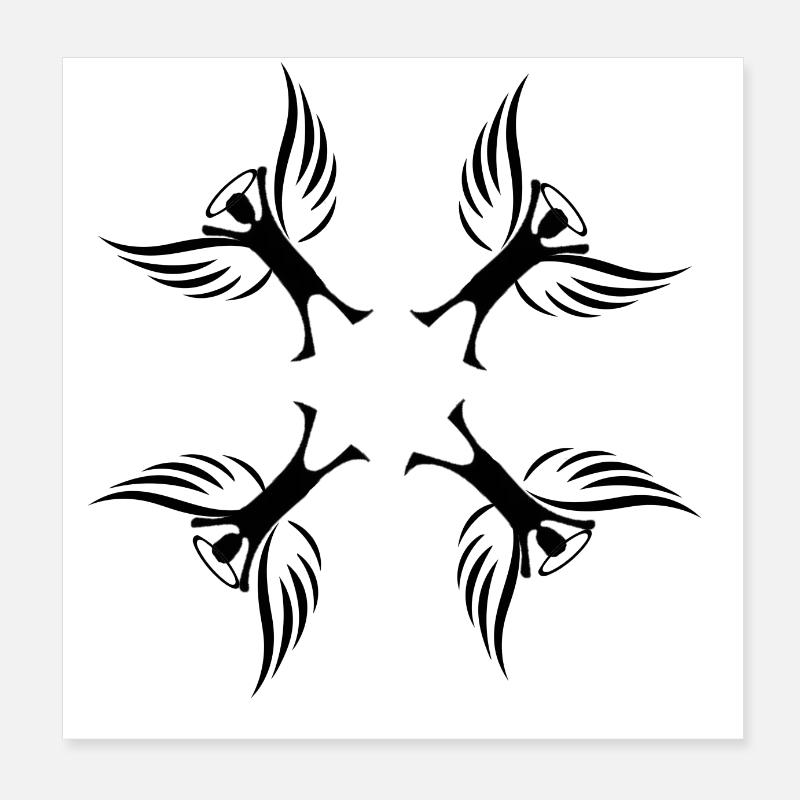 Angels Poster 8" x 8" (20x20 cm)