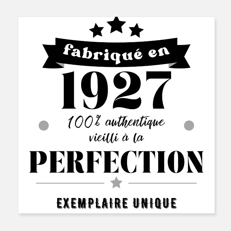 fabriqué en 1927 Poster 20 x 20 cm
