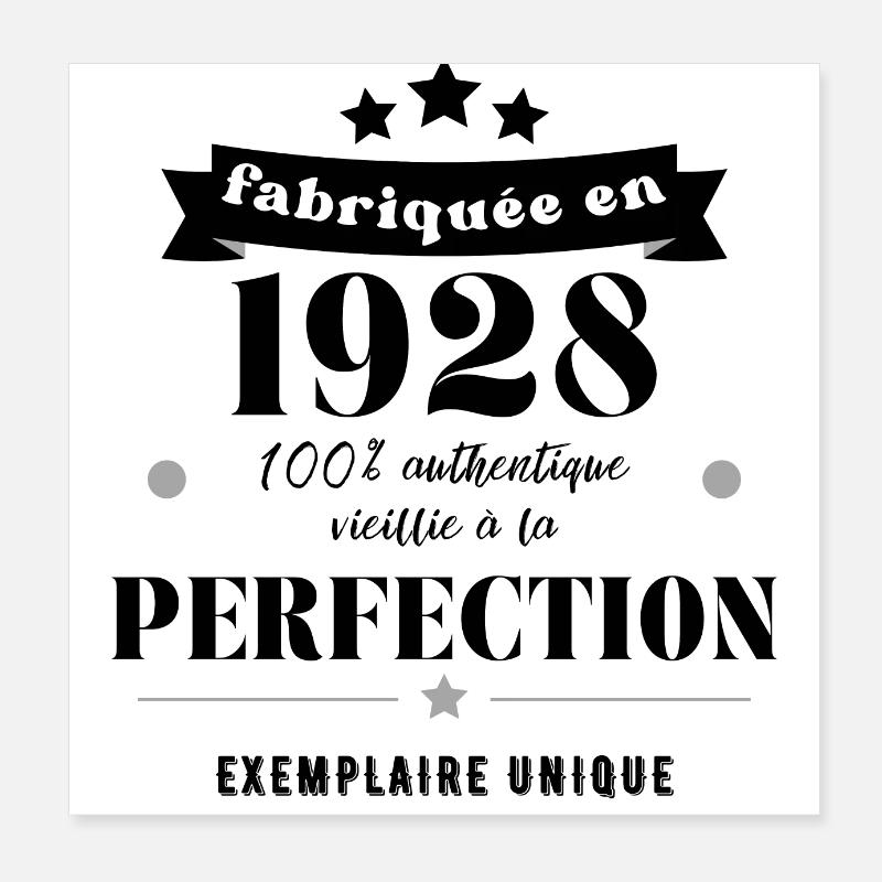 fabriquée en 1928 Poster 20 x 20 cm