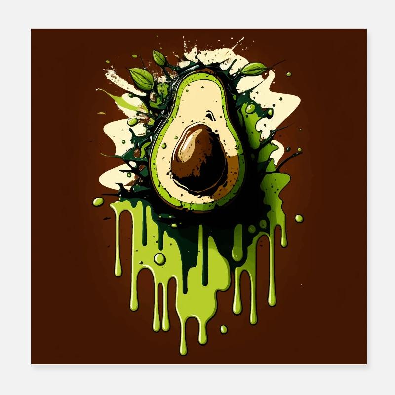 avocado Poster 8" x 8" (20x20 cm)
