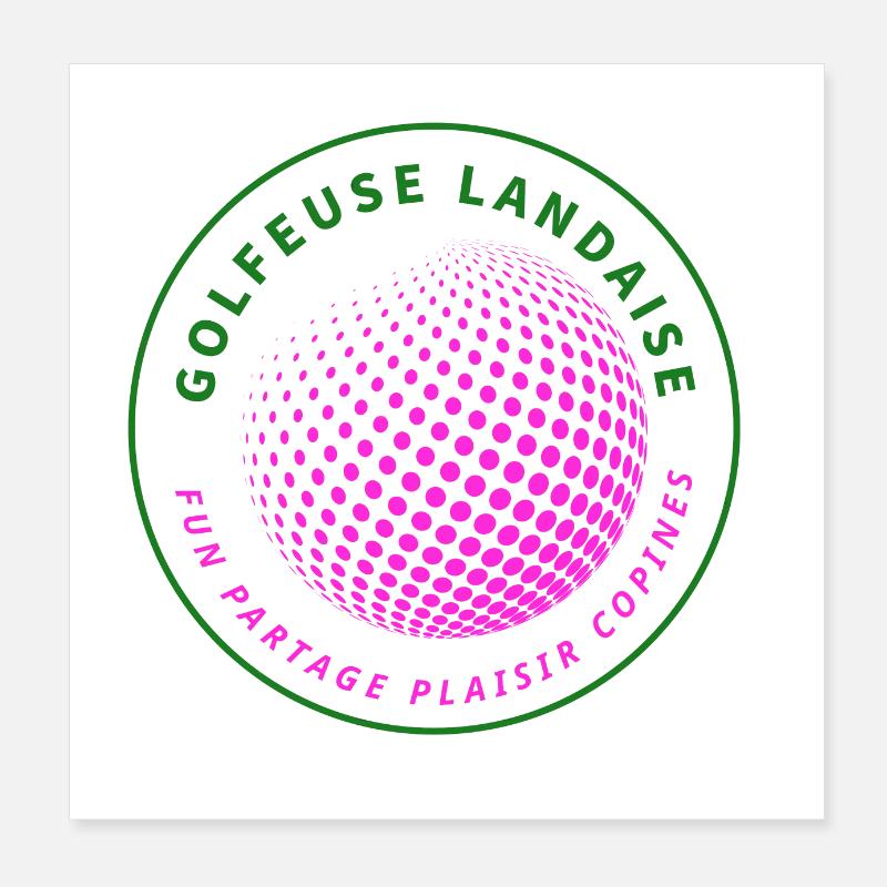 Golfeuse Landaise Poster 20 x 20 cm