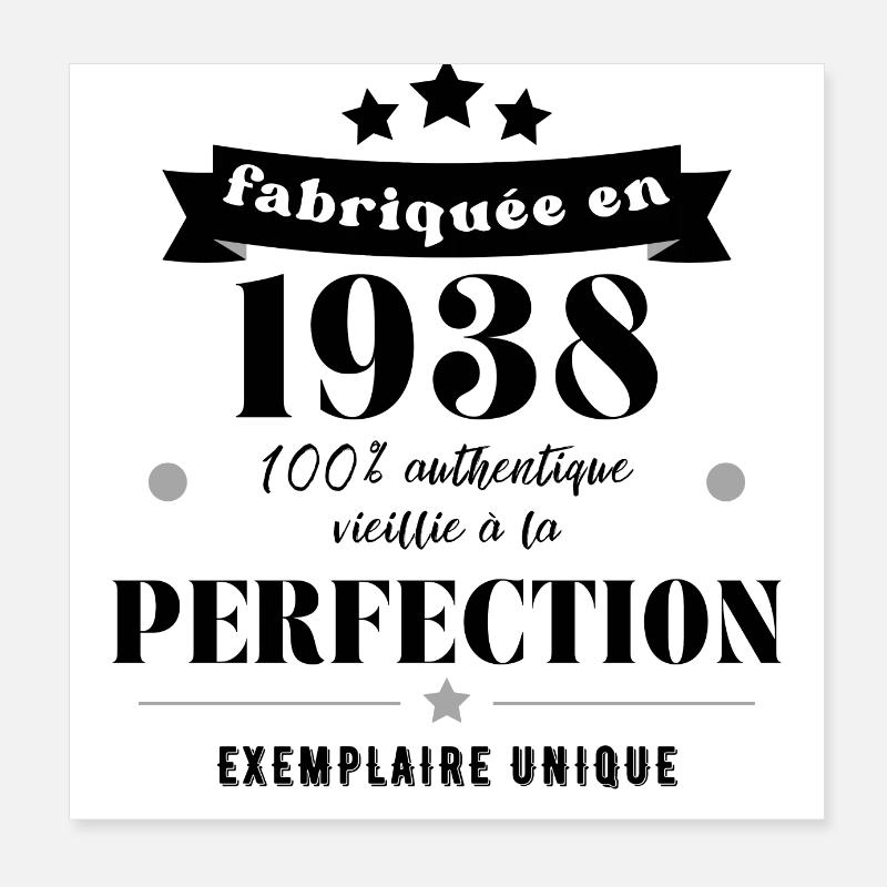 fabriquée en 1938 Poster 20 x 20 cm