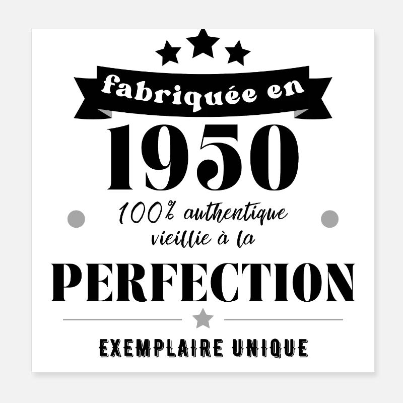 fabriquée en 1950 Poster 20 x 20 cm