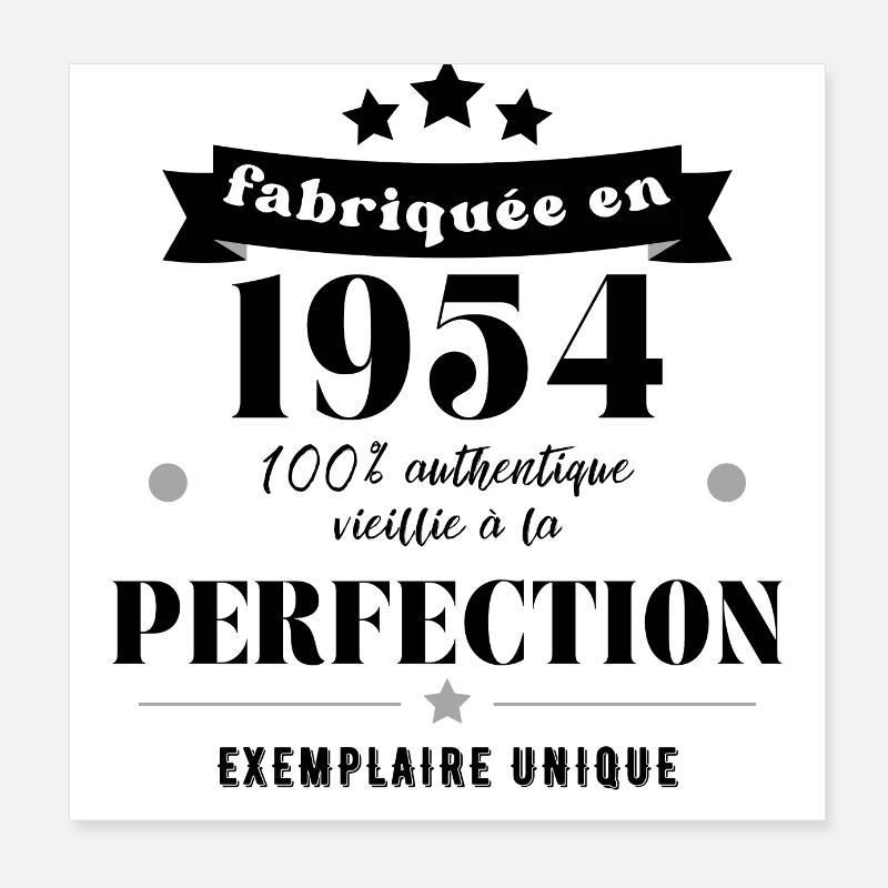 fabriquée en 1954 Poster 20 x 20 cm