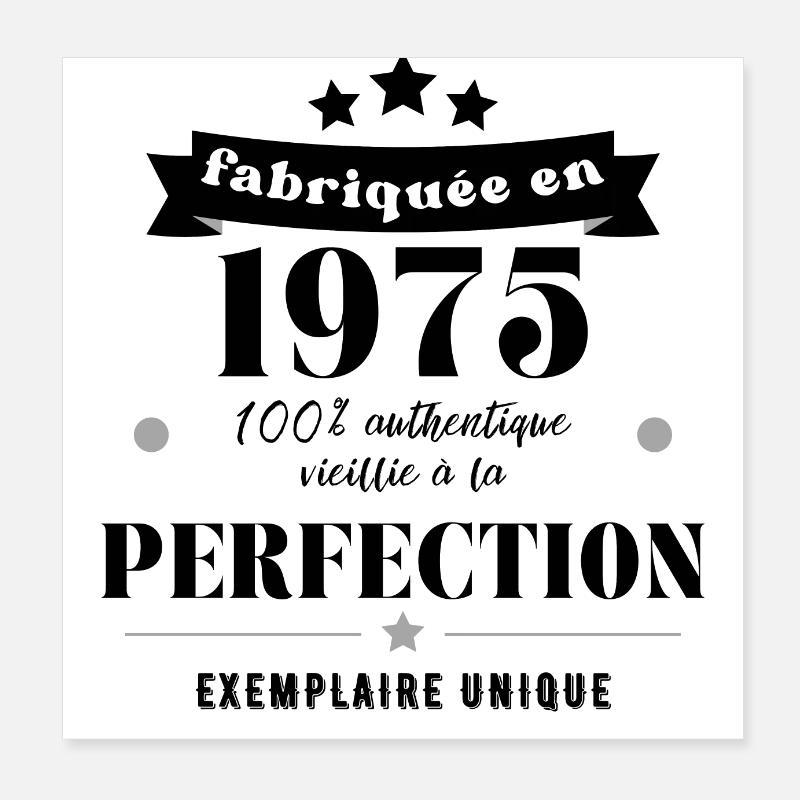 fabriquée en 1975 Poster 20 x 20 cm