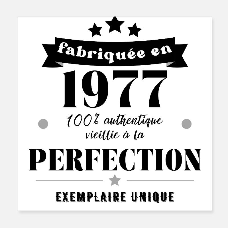 fabriquée en 1977 Poster 20 x 20 cm