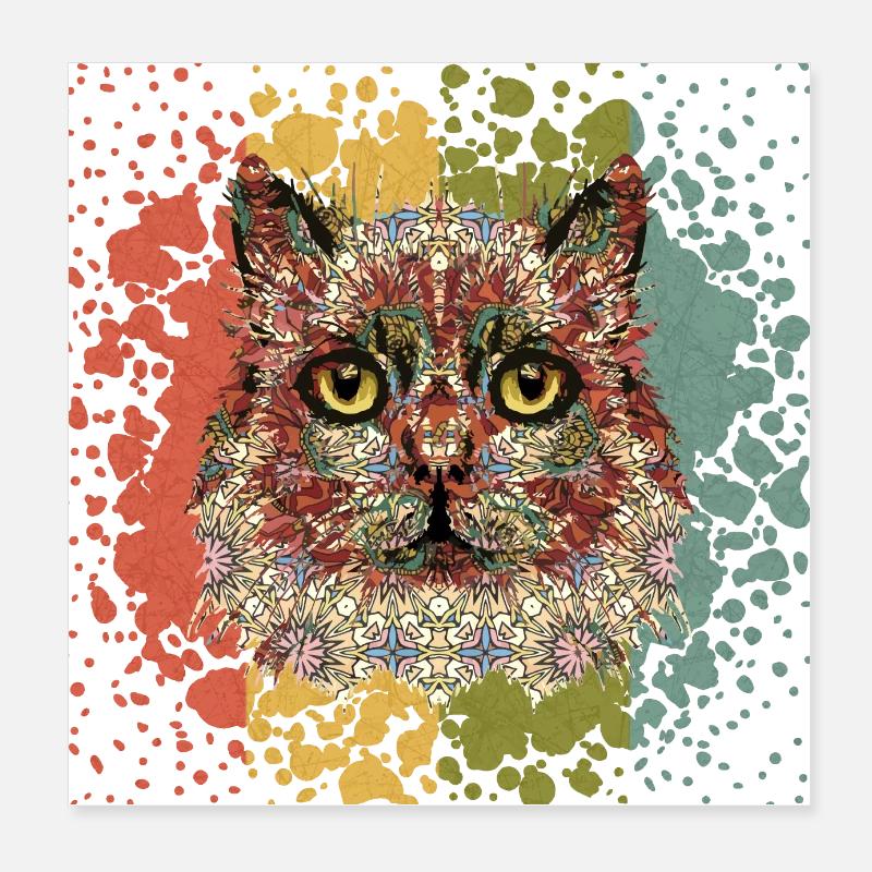 Katze Poster 20x20 cm