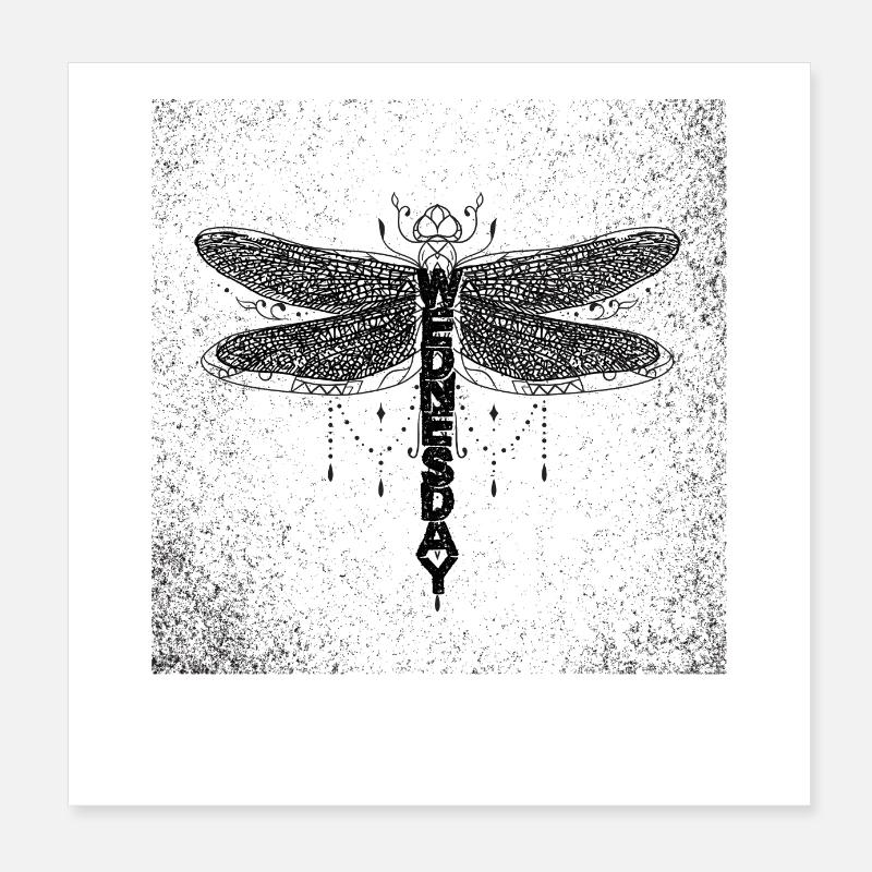 Mittwoch Libelle Poster 20x20 cm