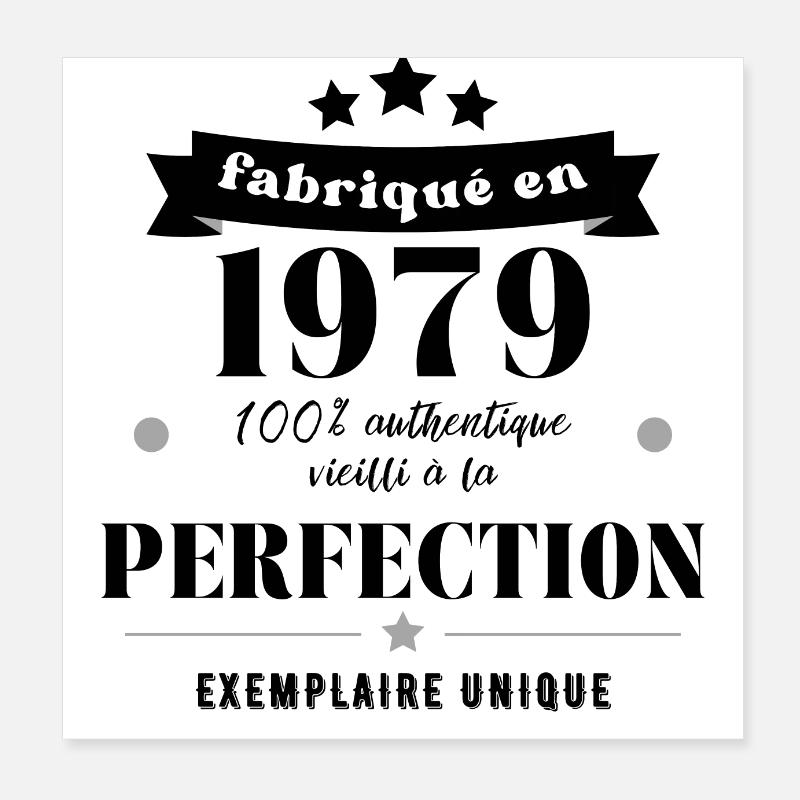fabriqué en 1979 Poster 20 x 20 cm