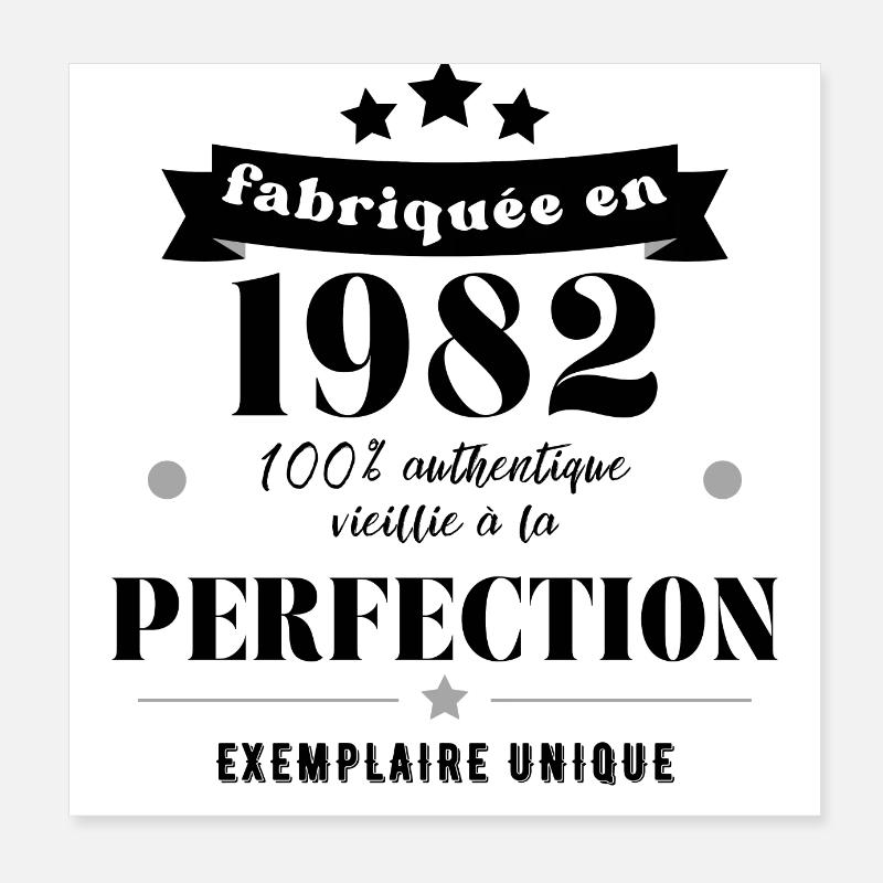 fabriquée en 1982 Poster 20 x 20 cm