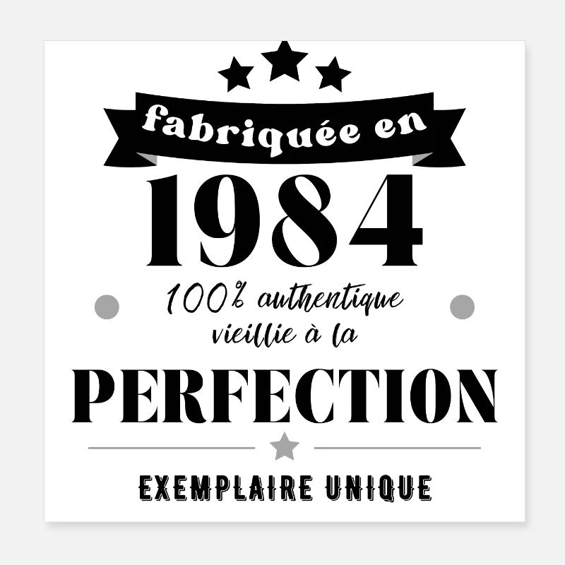 fabriquée en 1984 Poster 20 x 20 cm