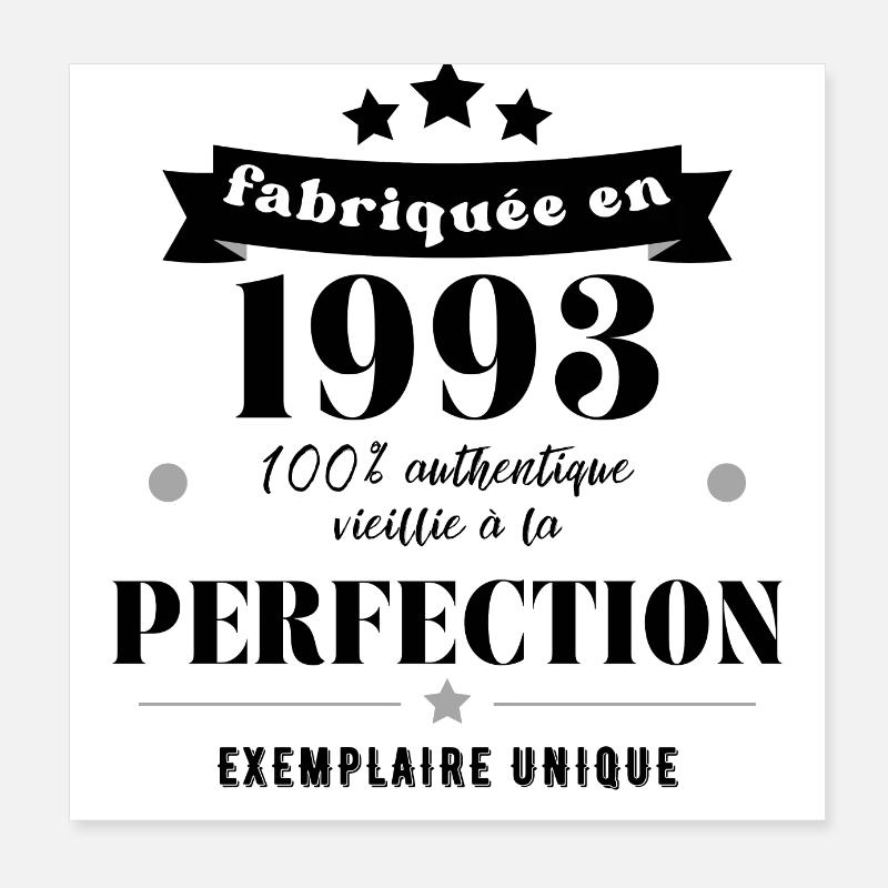 fabriquée en 1993 Poster 20 x 20 cm