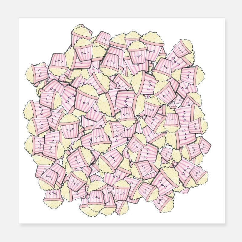 beaucoup de maïs soufflé sucré Poster 20 x 20 cm