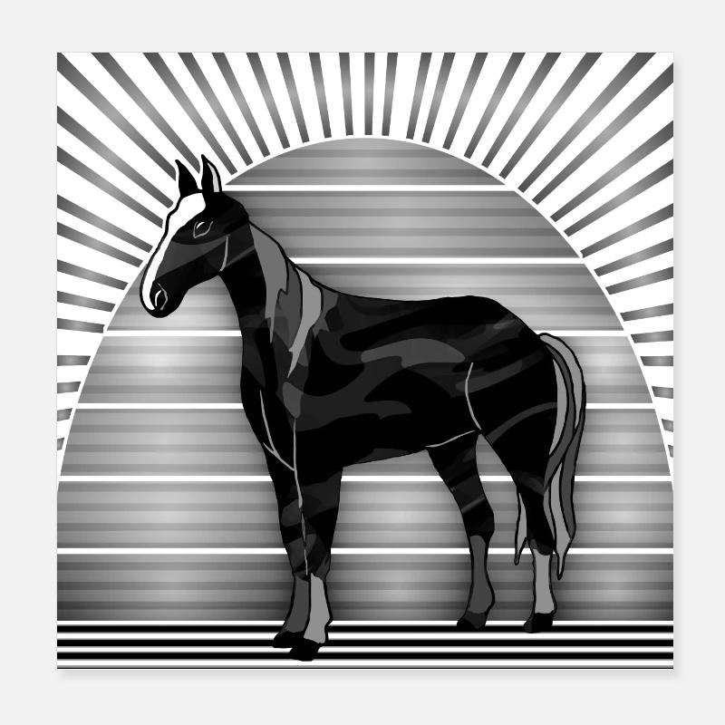 Cheval Poster 20 x 20 cm