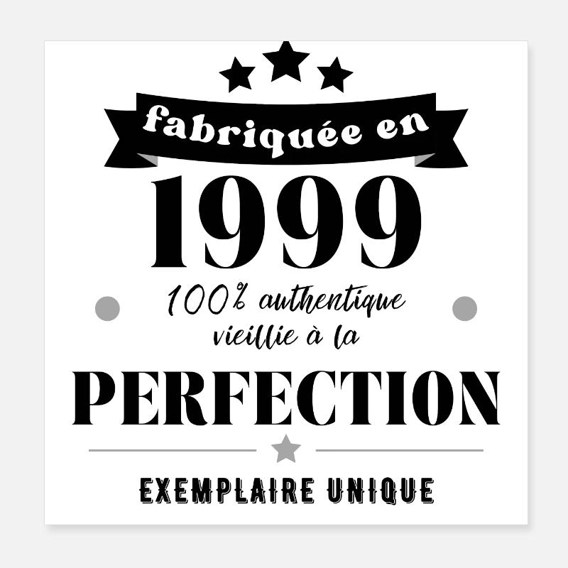 fabriquée en 1999 Poster 20 x 20 cm