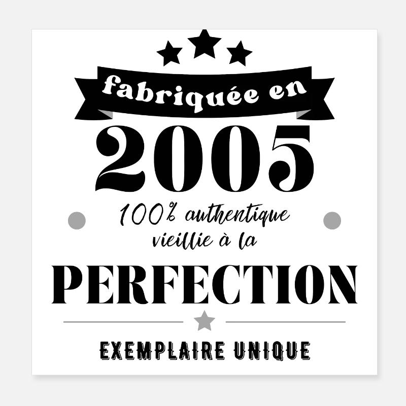 fabriquée en 2005 Poster 20 x 20 cm