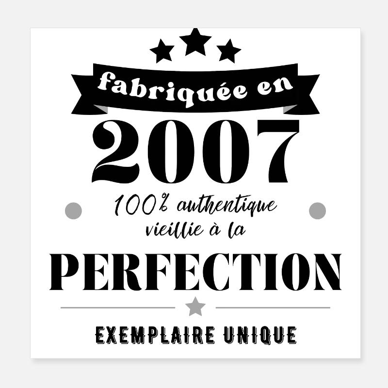 fabriquée en 2007 Poster 20 x 20 cm