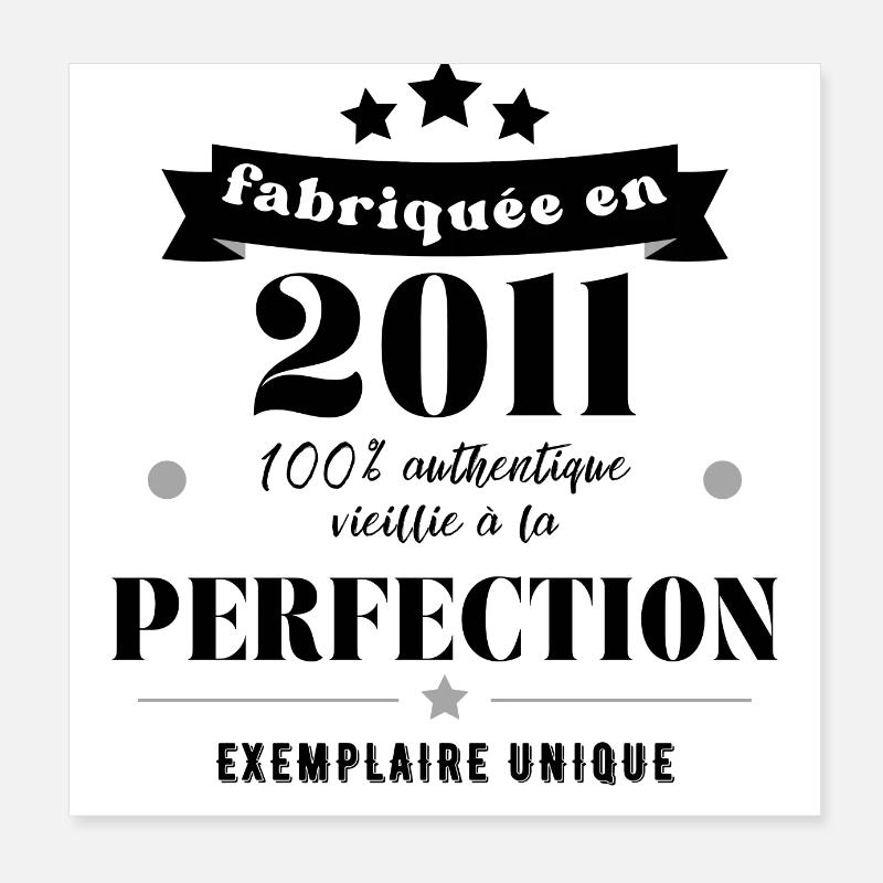 fabriquée en 2011 Poster 20 x 20 cm