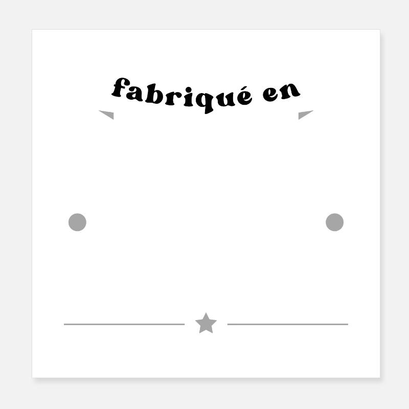 fabriqué en 2015 Poster 20 x 20 cm