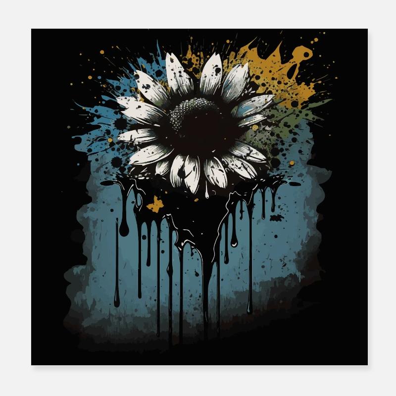 Daisy Poster 8" x 8" (20x20 cm)