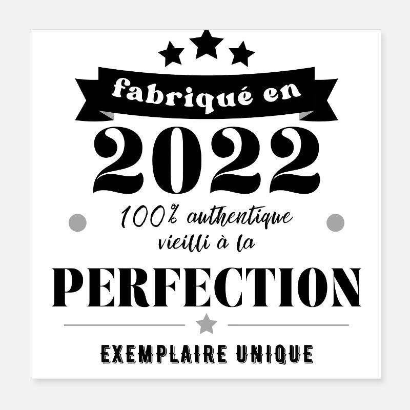 fabriqué en 2022 Poster 20 x 20 cm