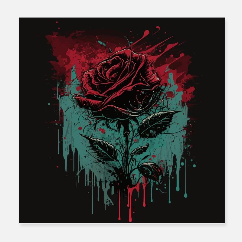 Rose Poster 20x20 cm