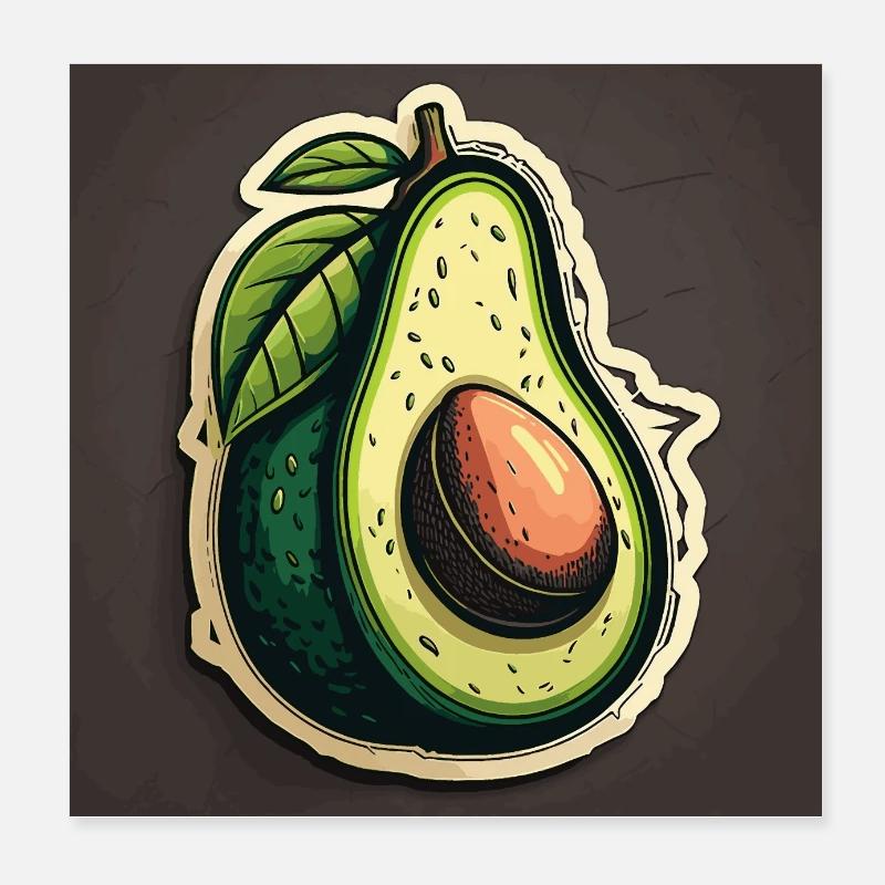 Avocado Poster 20x20 cm