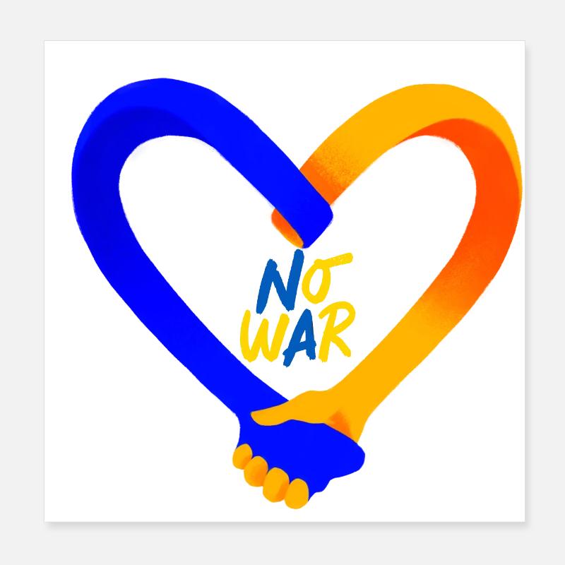 Stoppt den Krieg Poster 20x20 cm