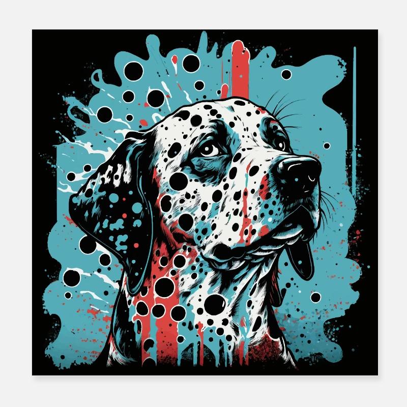 Dalmatiner Poster 20x20 cm