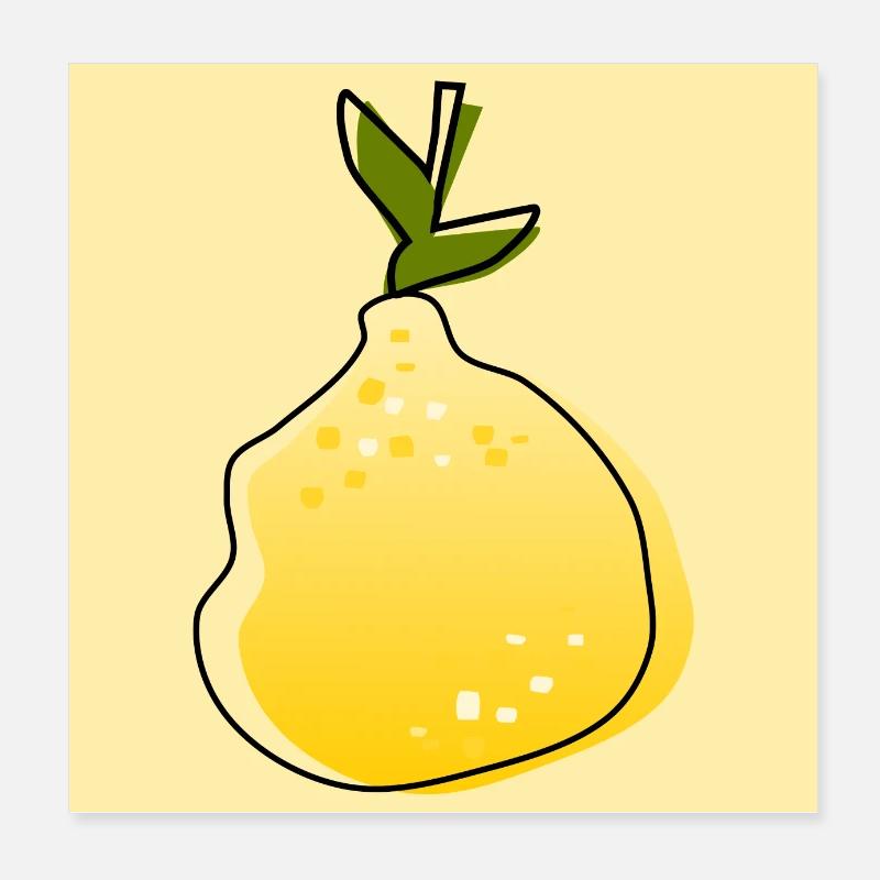 Lemon Poster 8" x 8" (20x20 cm)