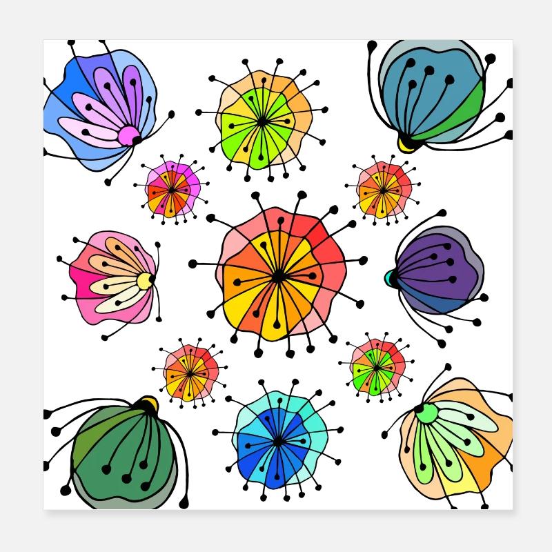 Fleur Poster 20 x 20 cm