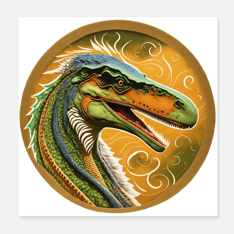 Dinosaurier Poster 20x20 cm