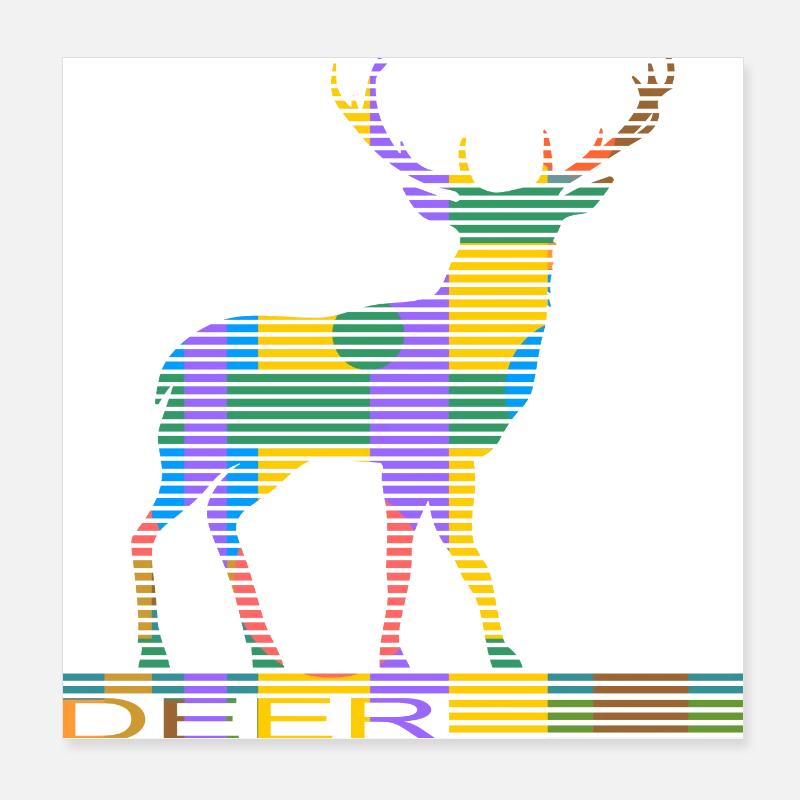 Cerf Poster 20 x 20 cm