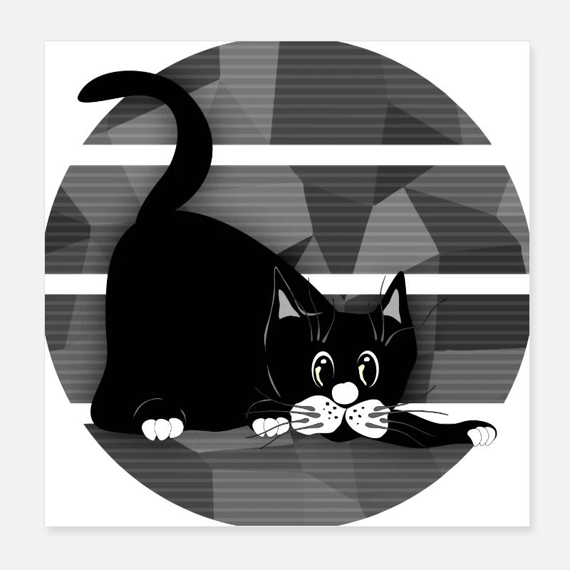 Cat Poster 8" x 8" (20x20 cm)