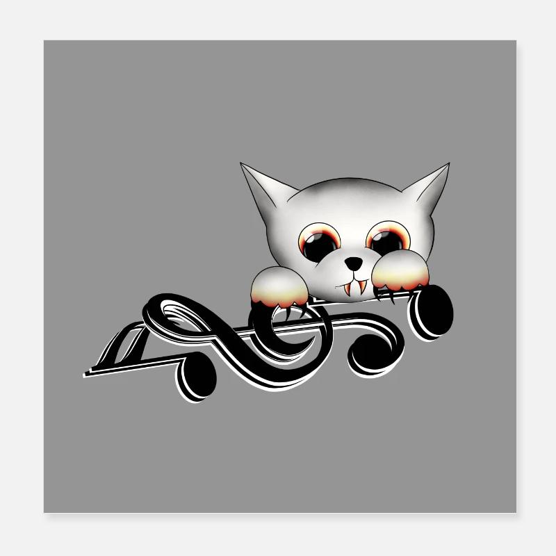 clef vampire - Poster 8" x 8" (20x20 cm) - white