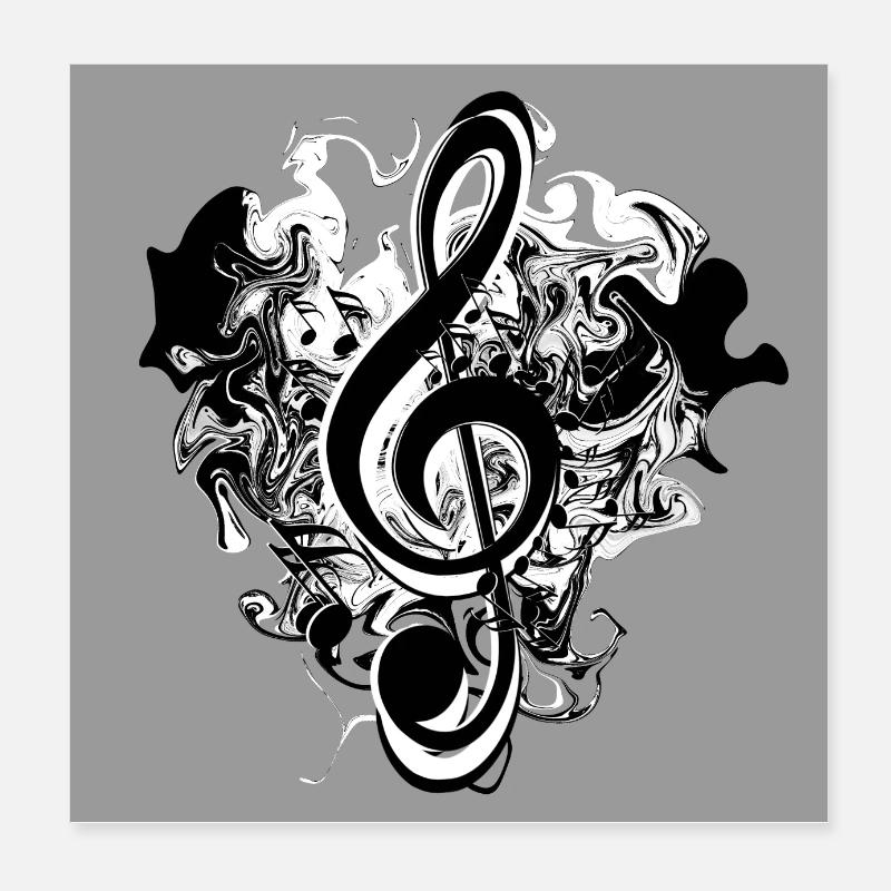 Clé - Poster 20 x 20 cm - blanc