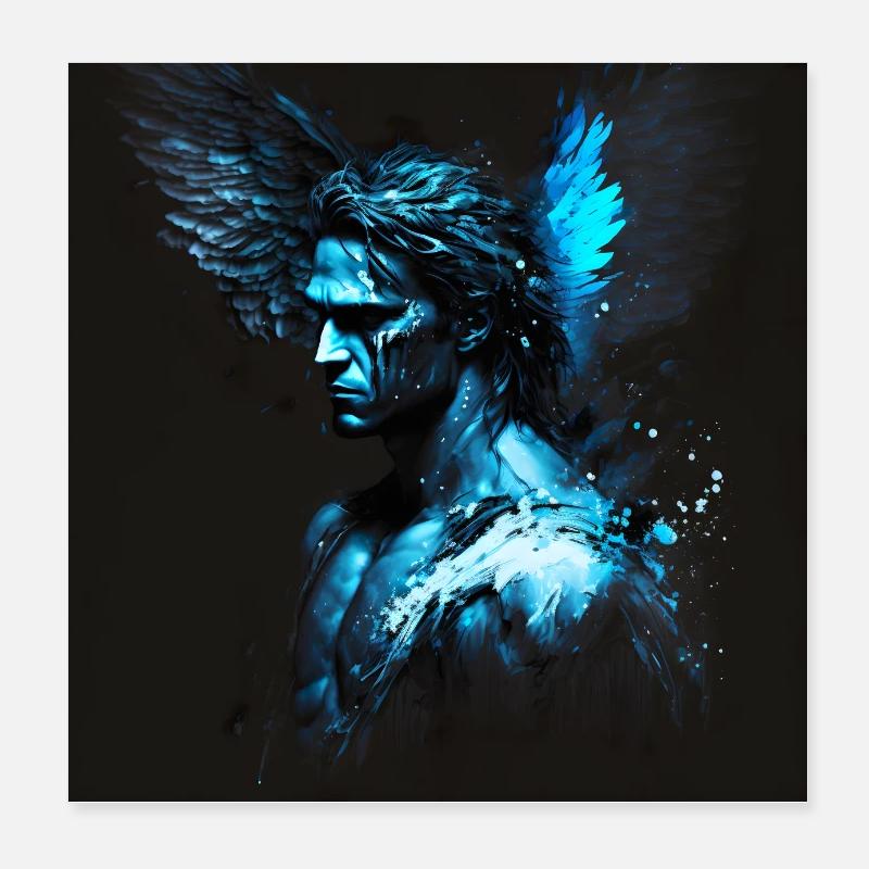 Blauer Engel Poster 20x20 cm