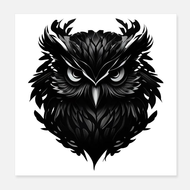 Owl Poster 8" x 8" (20x20 cm)