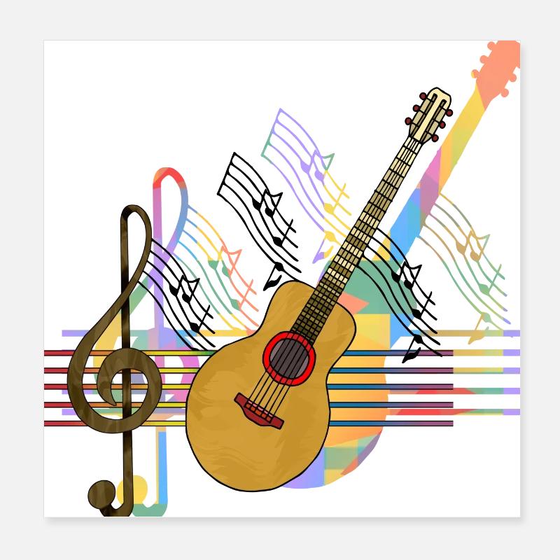 Guitare Poster 20 x 20 cm