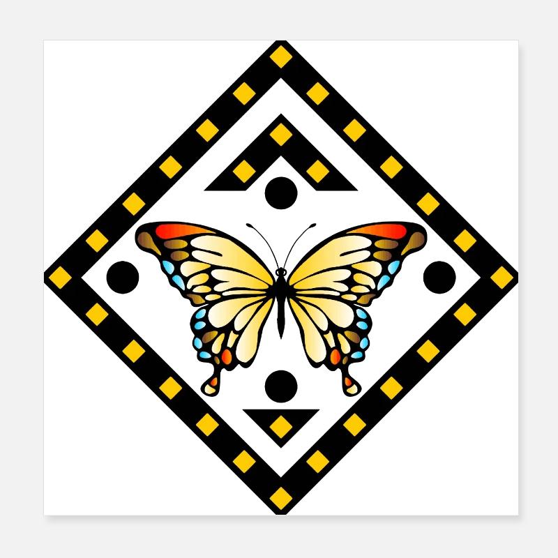 Papillon Poster 20 x 20 cm