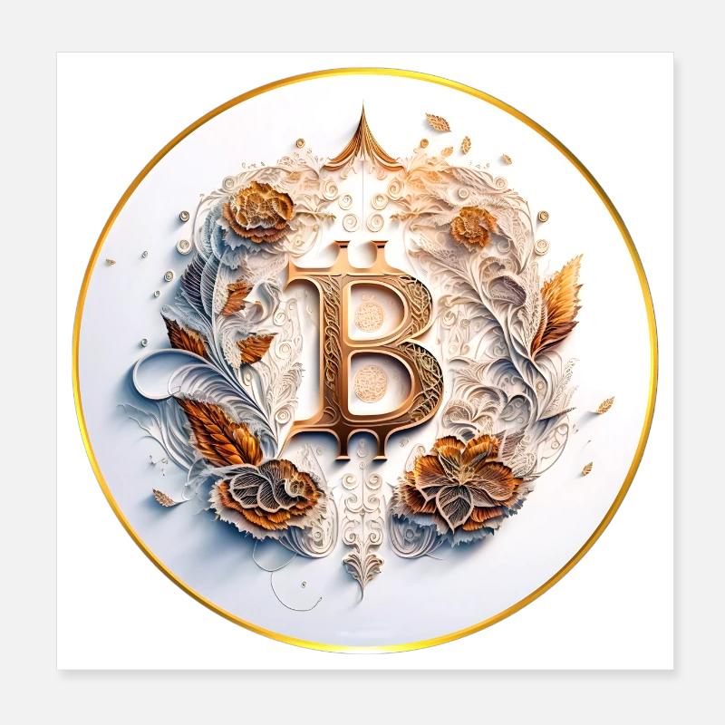 Bitcoin Six von Patrick Hager Poster 20x20 cm