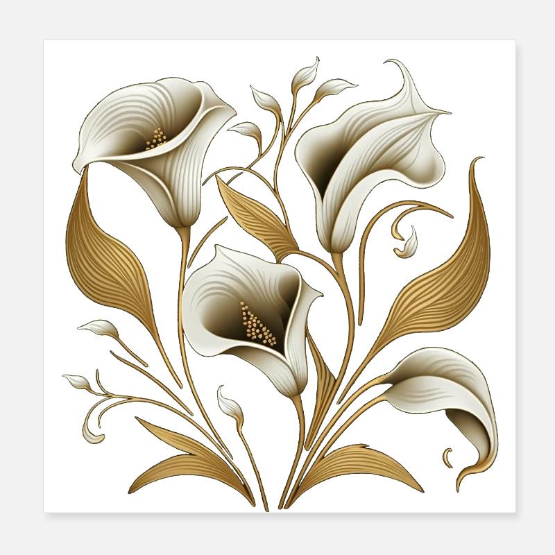 Lilies Poster 8" x 8" (20x20 cm)