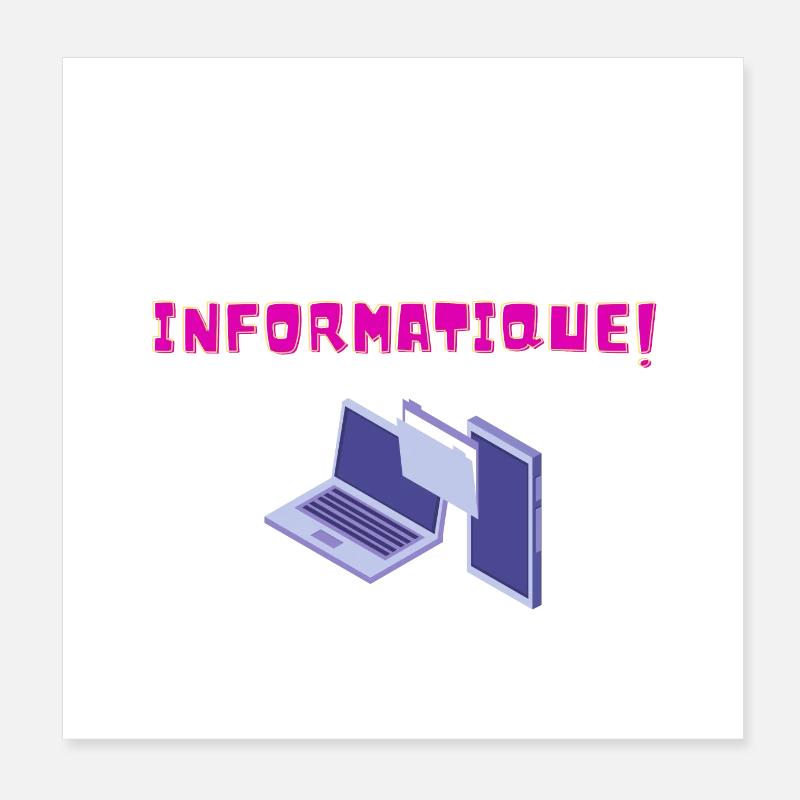 Informatique Poster 20 x 20 cm
