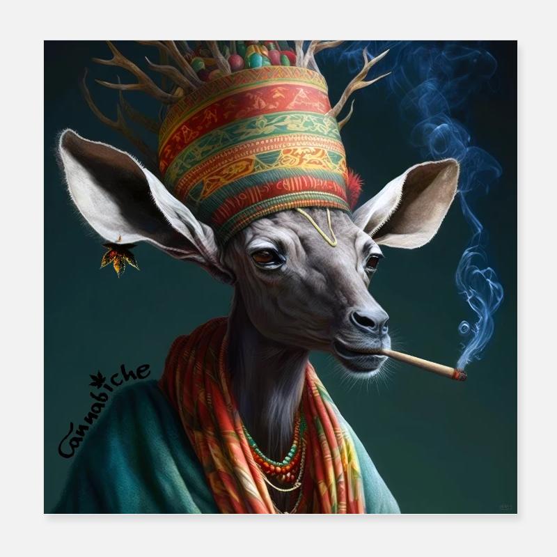 Cannabiche 01 mit Poster 20x20 cm