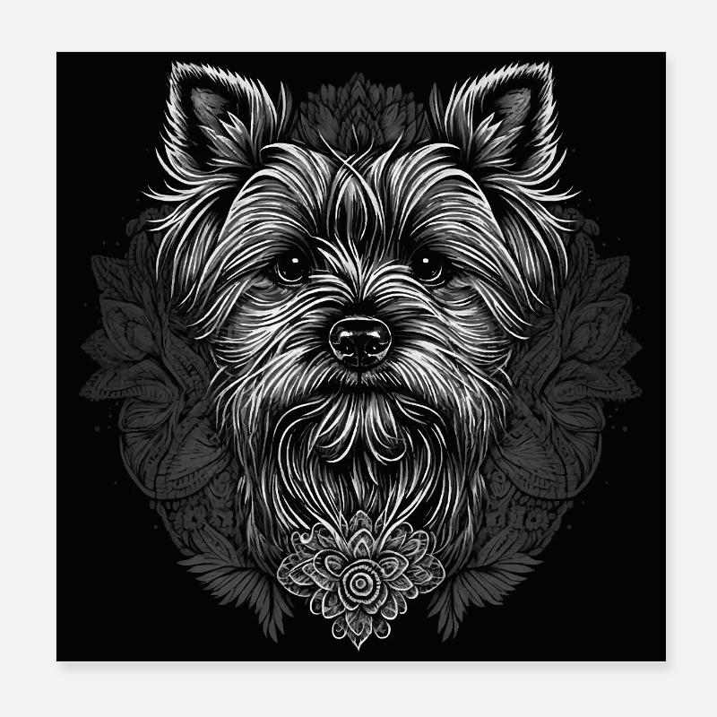 Yorkshire Terrier Poster 20 x 20 cm
